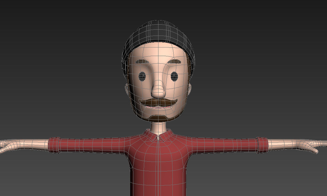 CartoonMan028 Hipster 3D model_13