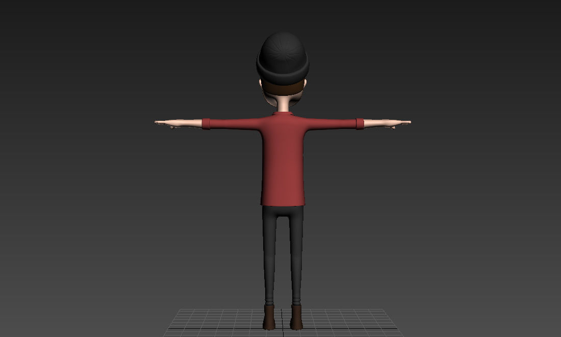 CartoonMan028 Hipster 3D model_18