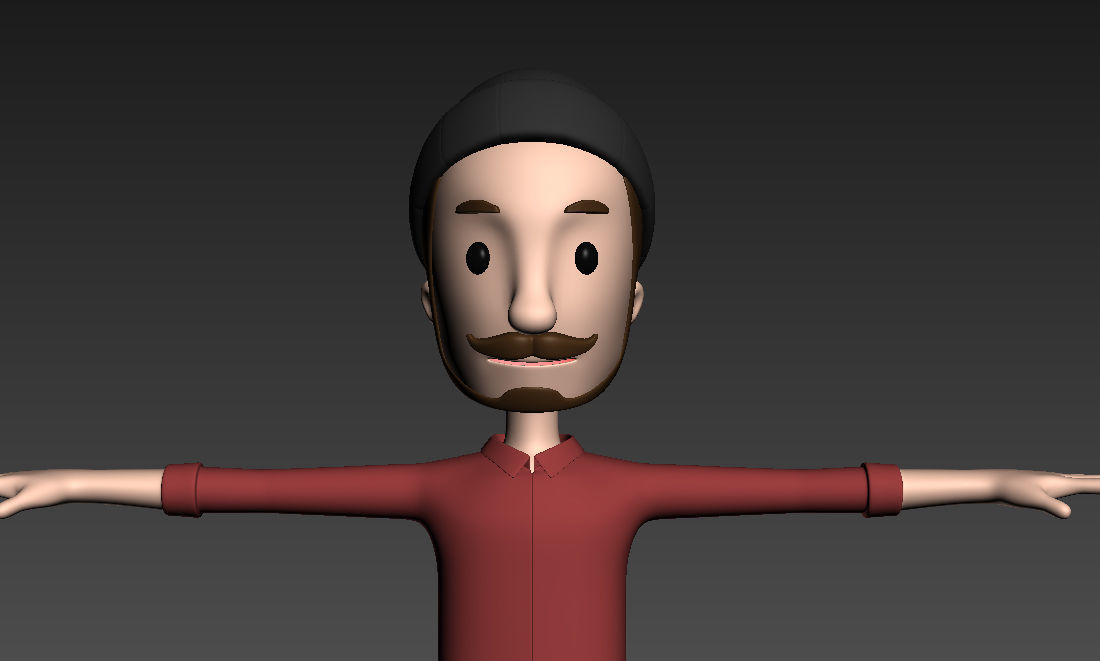 CartoonMan028 Hipster 3D model_12