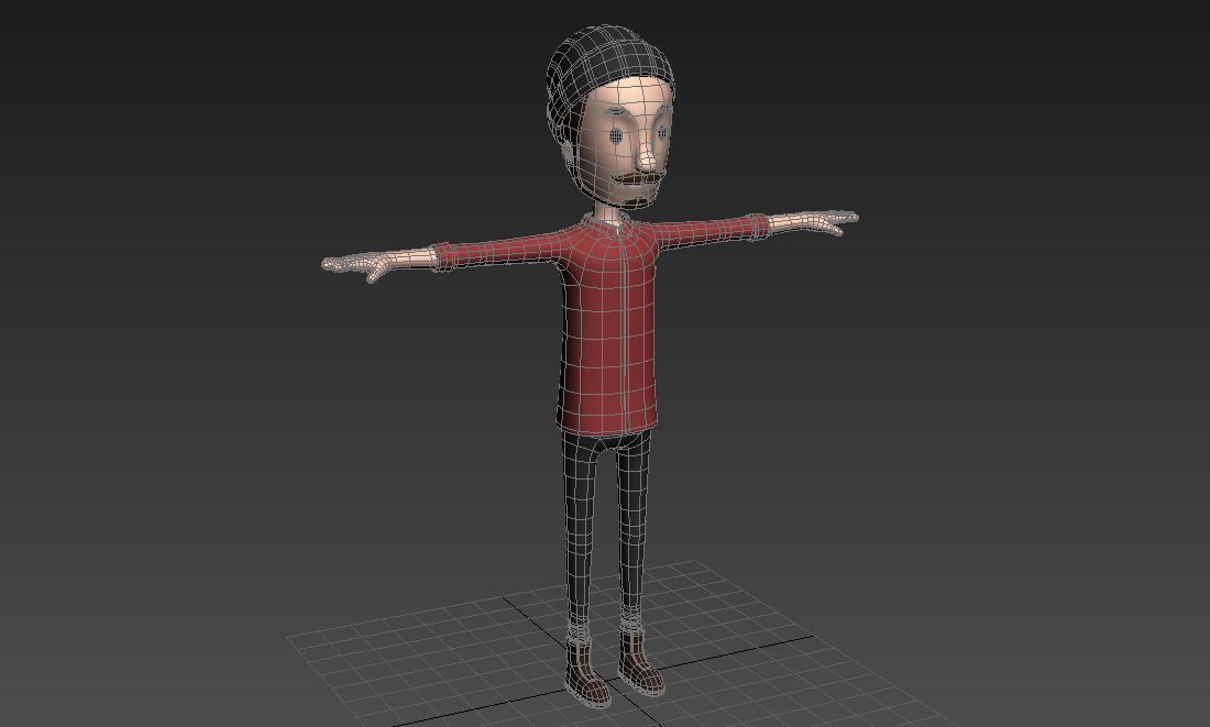CartoonMan028 Hipster 3D model_9