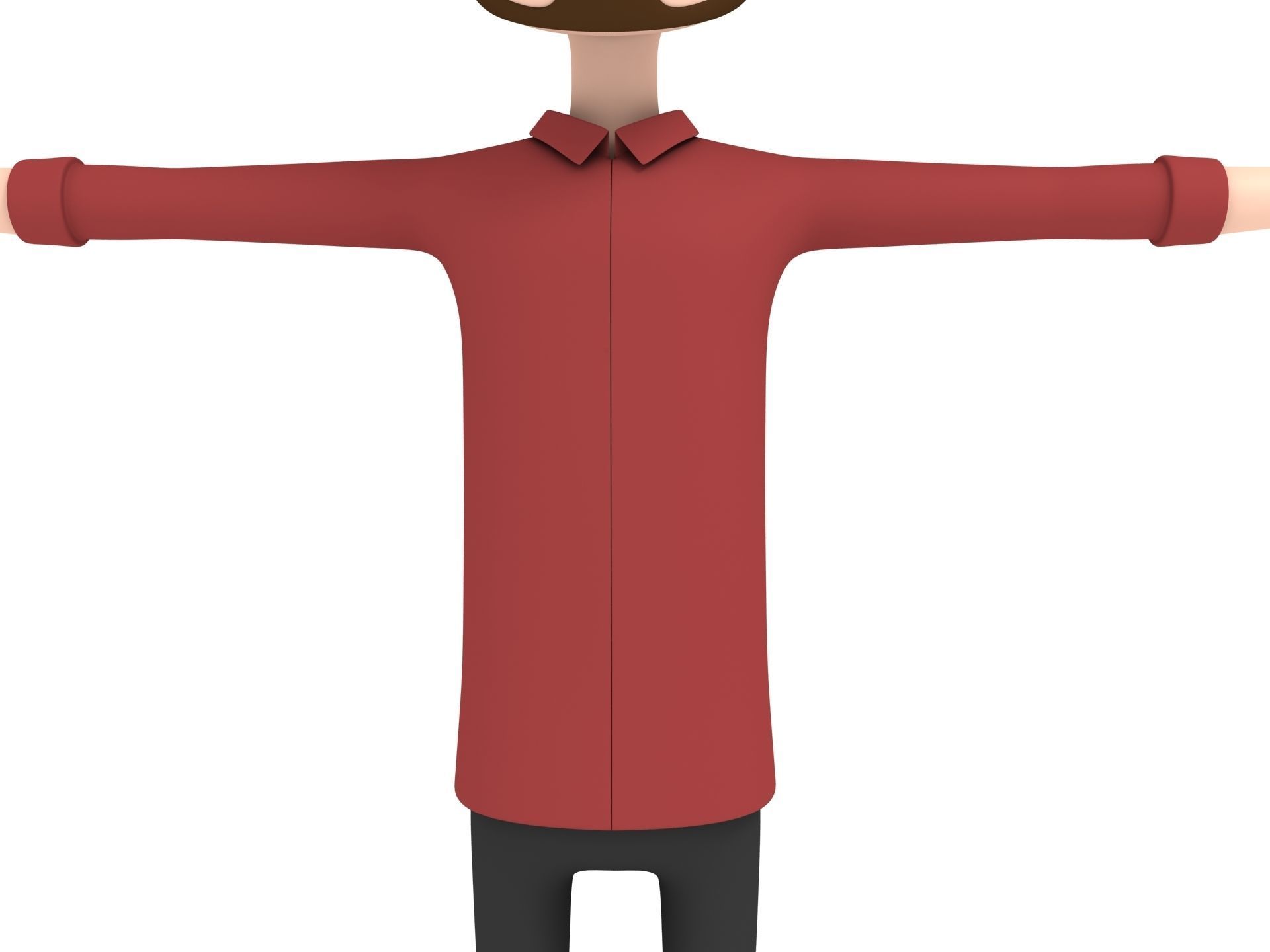 CartoonMan028 Hipster 3D model_6