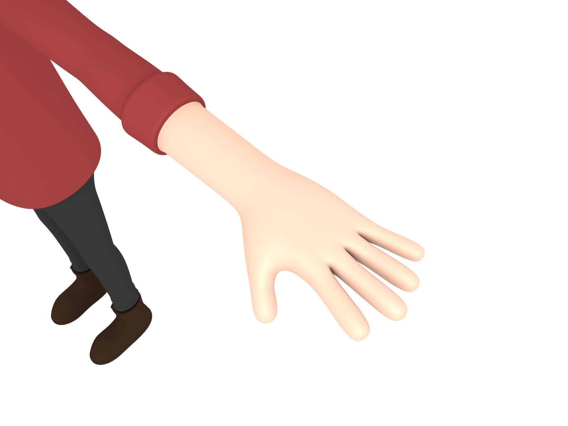 CartoonMan028 Hipster 3D model_5