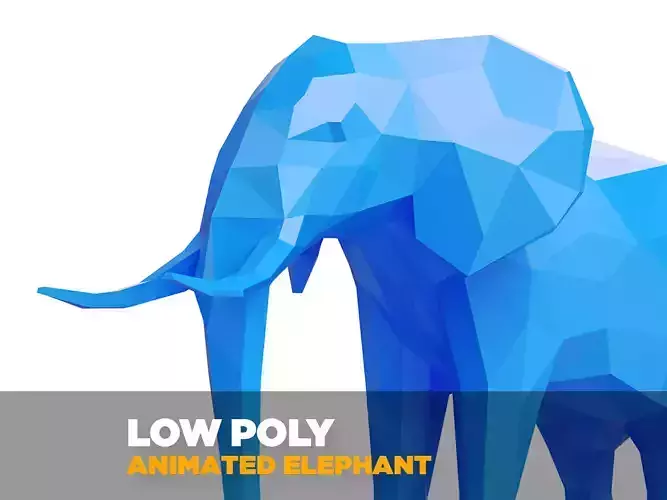 Rigged Elephant seamless walk cycle -