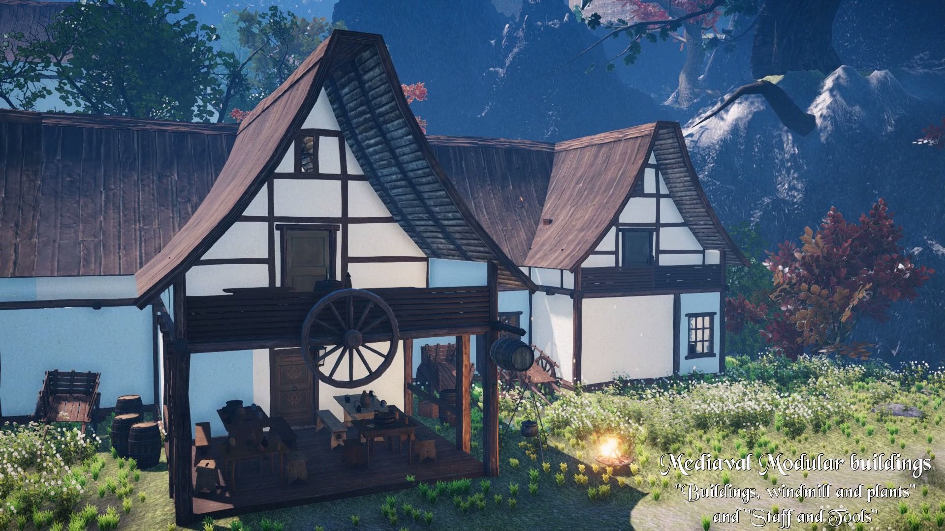 Medieval Modular City - Big package 6 in 1 Low-poly 3D model_15