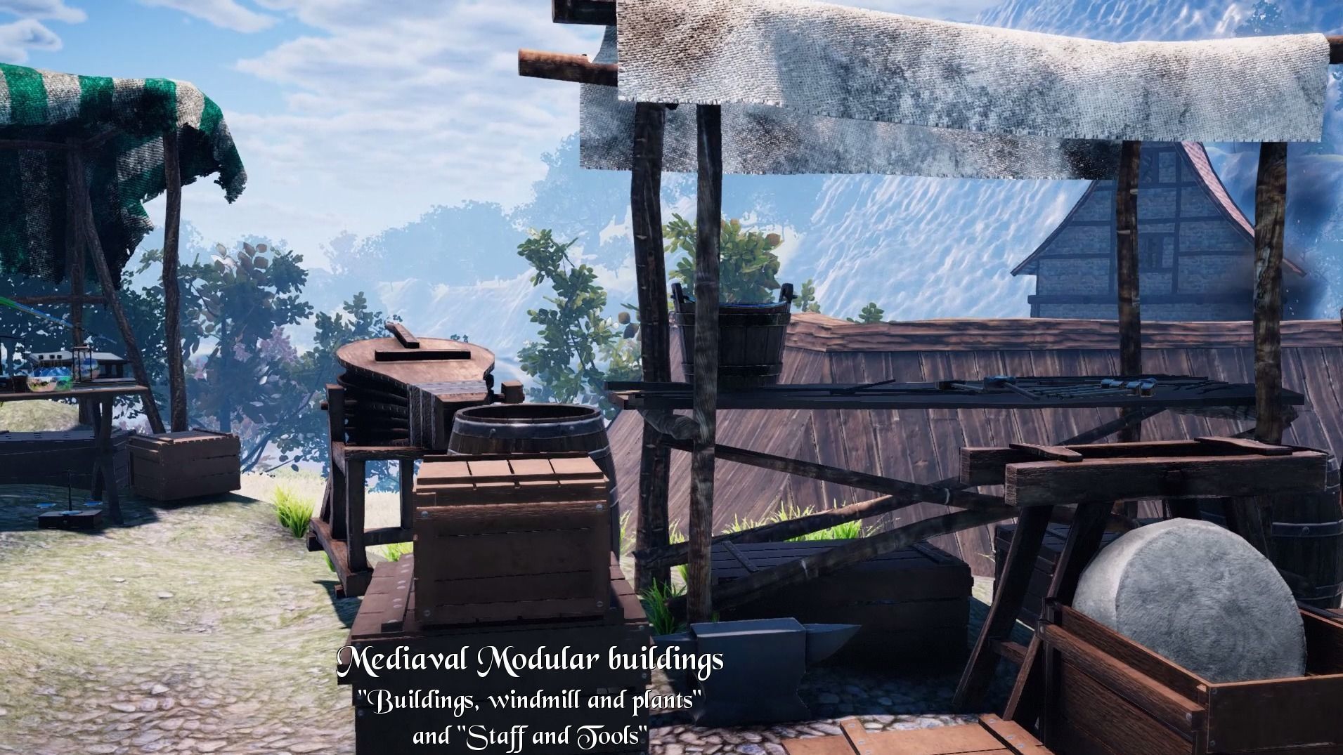 Medieval Modular City - Big package 6 in 1 Low-poly 3D model_7