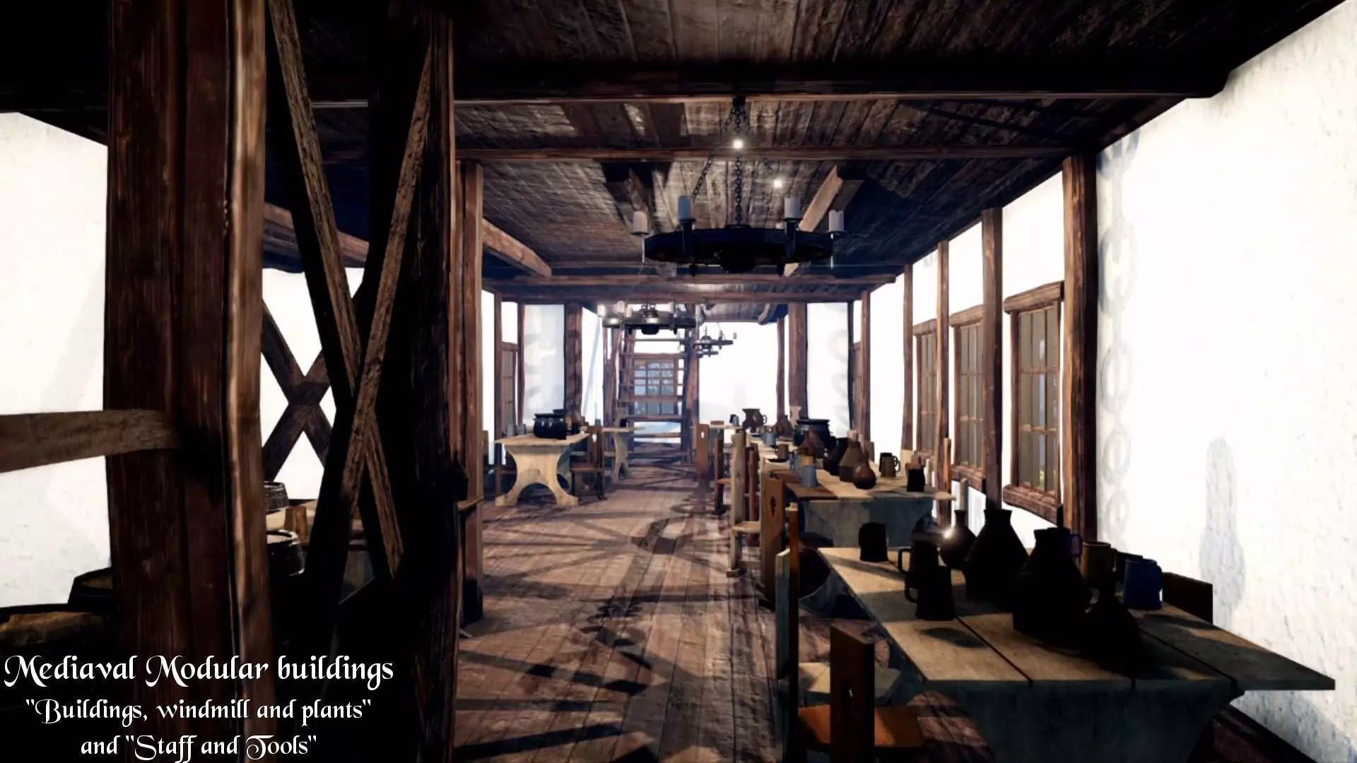 Medieval Modular City - Big package 6 in 1 Low-poly 3D model_0