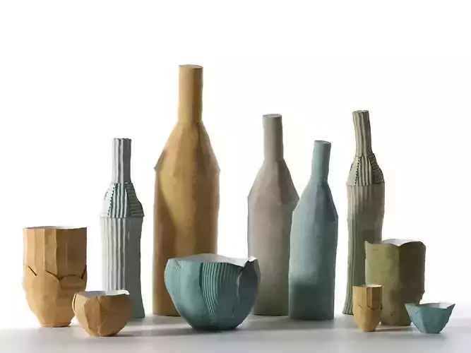 Paper Clay Objects 3D model