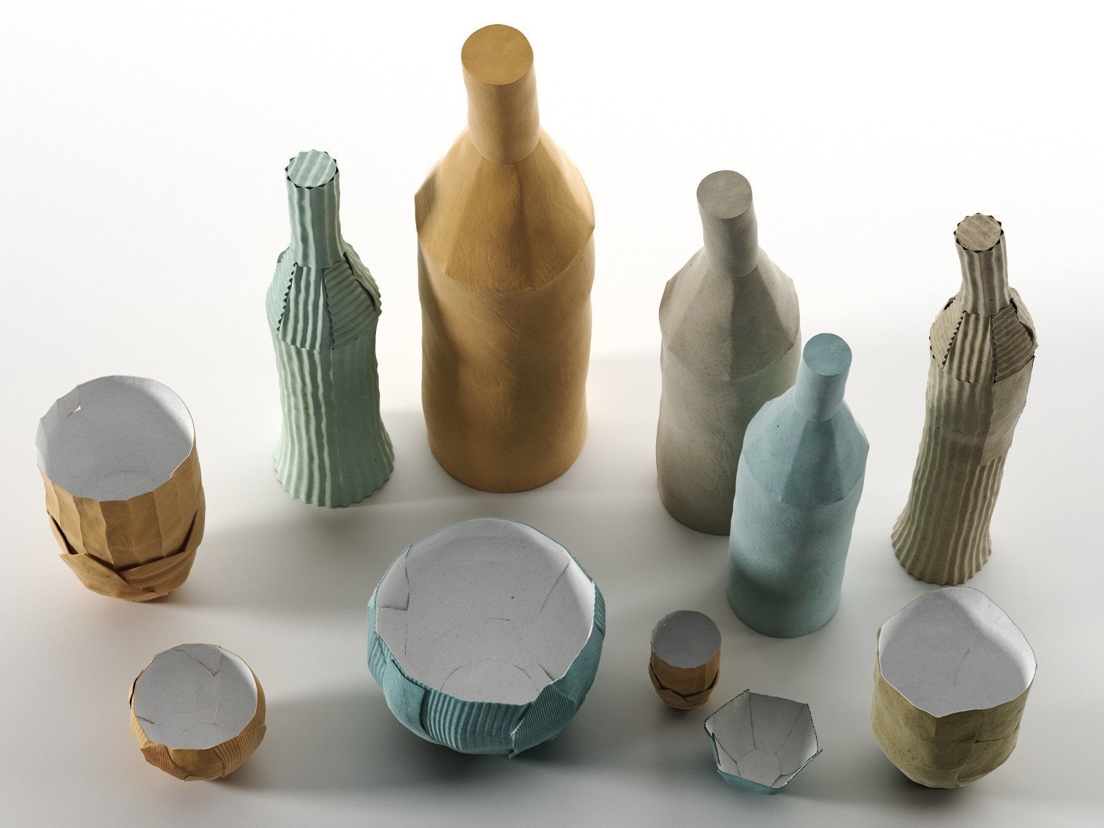 Paper Clay Objects 3D model_1