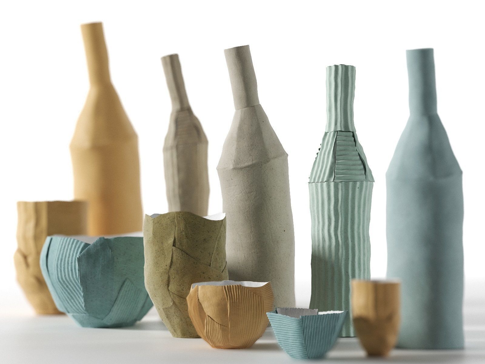 Paper Clay Objects 3D model_2