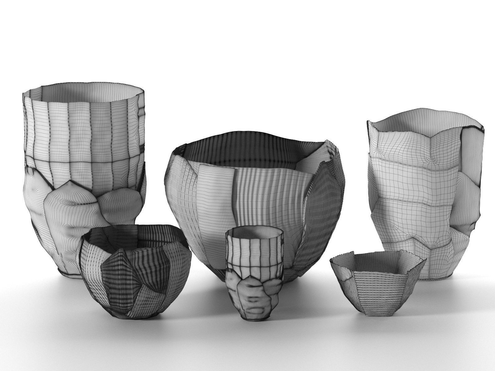 Paper Clay Objects 3D model_4