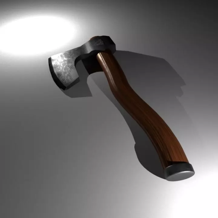 Nordic Axe Free low-poly 3D model