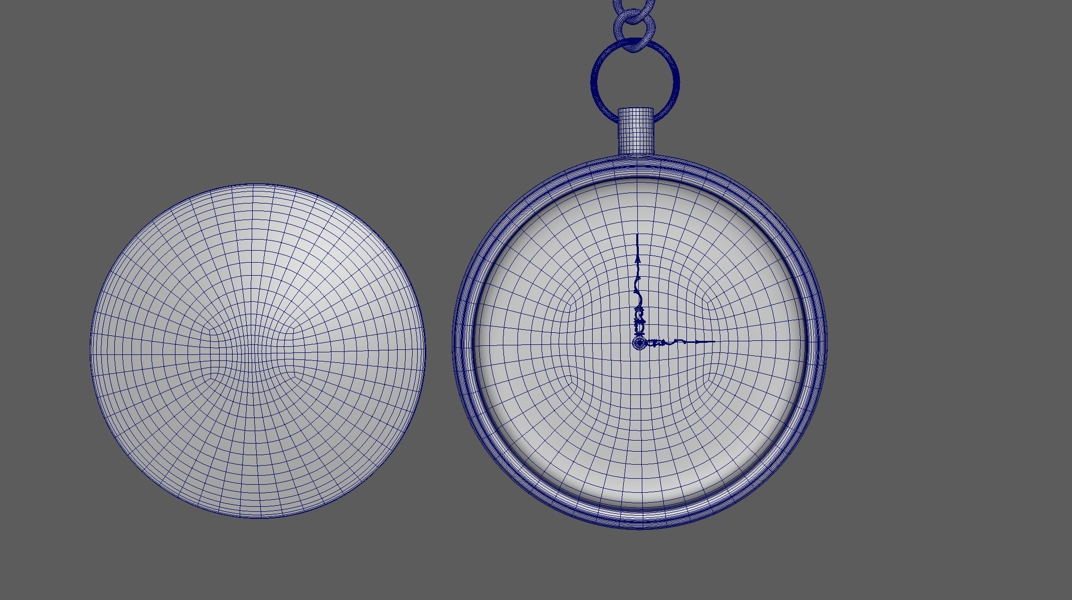 Antique Pocket Watch 3D model_6