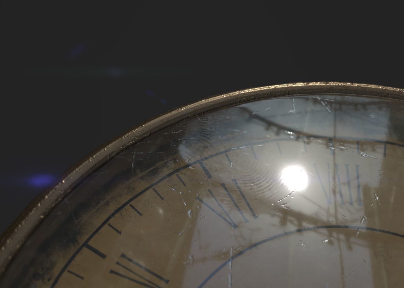 Antique Pocket Watch 3D model_1