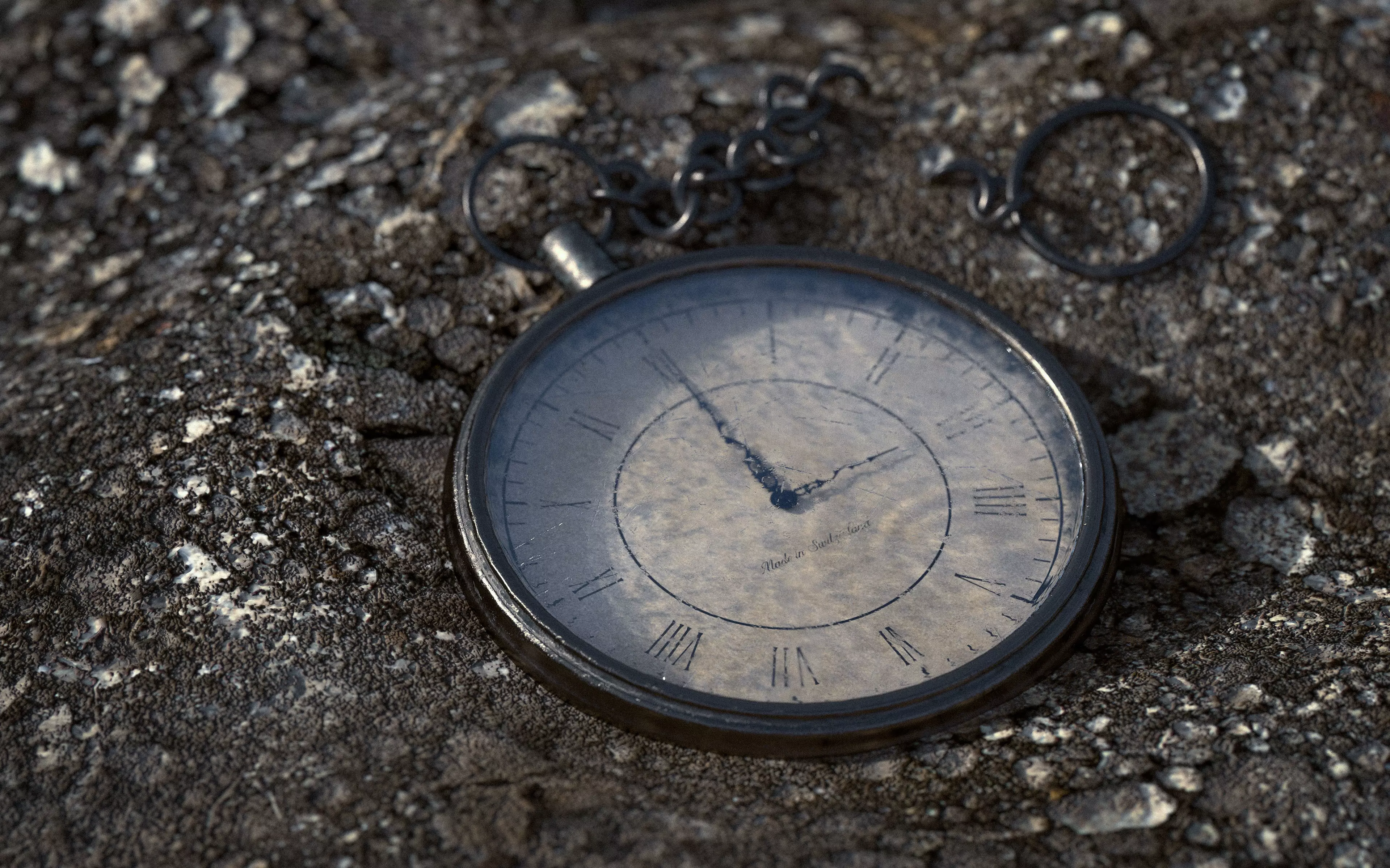 Antique Pocket Watch 3D model_0