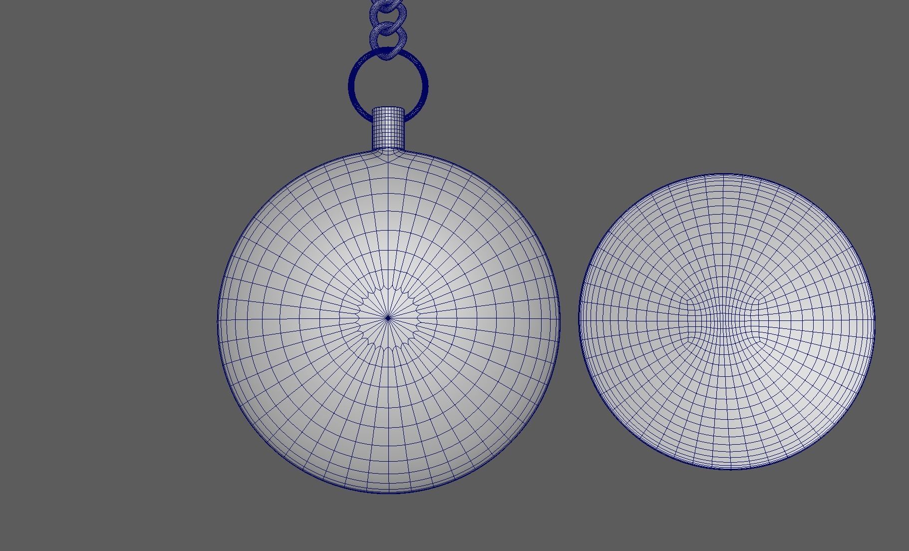 Antique Pocket Watch 3D model_5