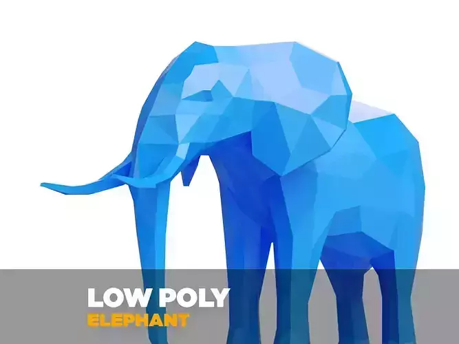 Elephant - polygonal