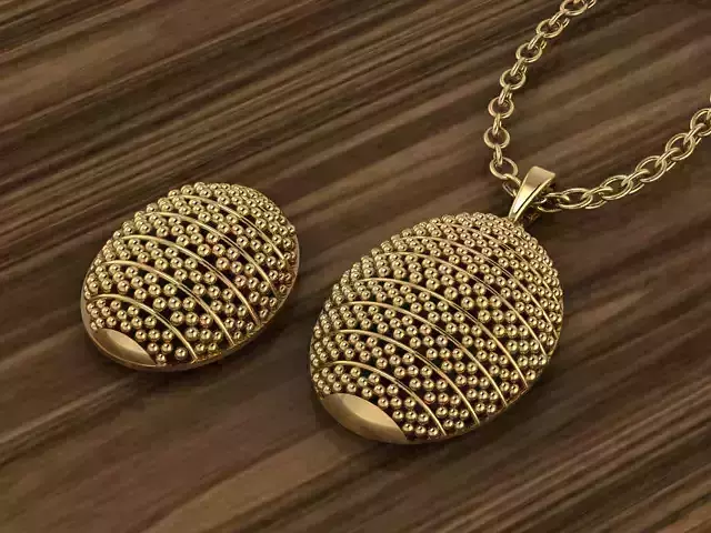 Plain Golden Locket set without stones