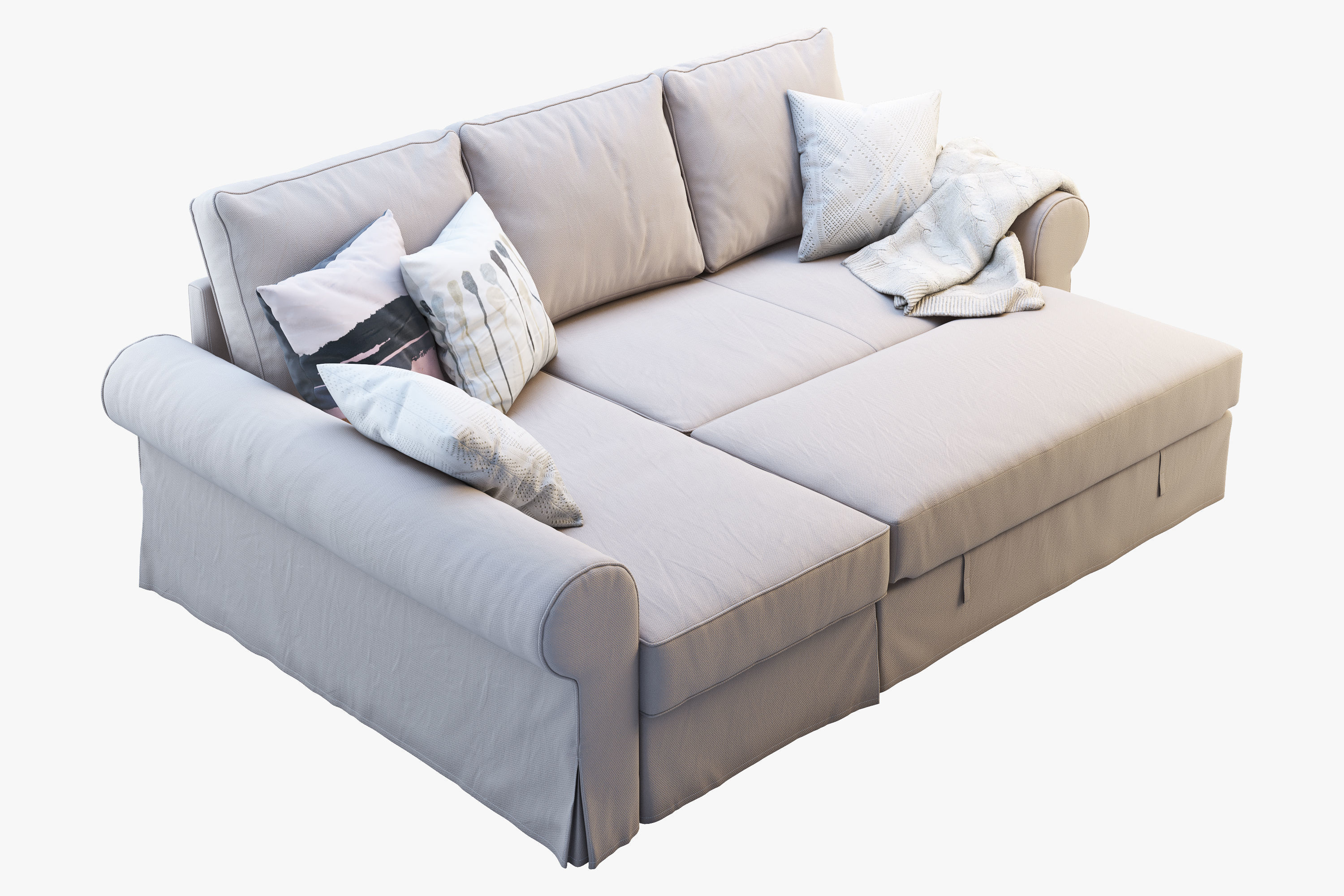 Backabro 2 sofas Ikea 3D model_8