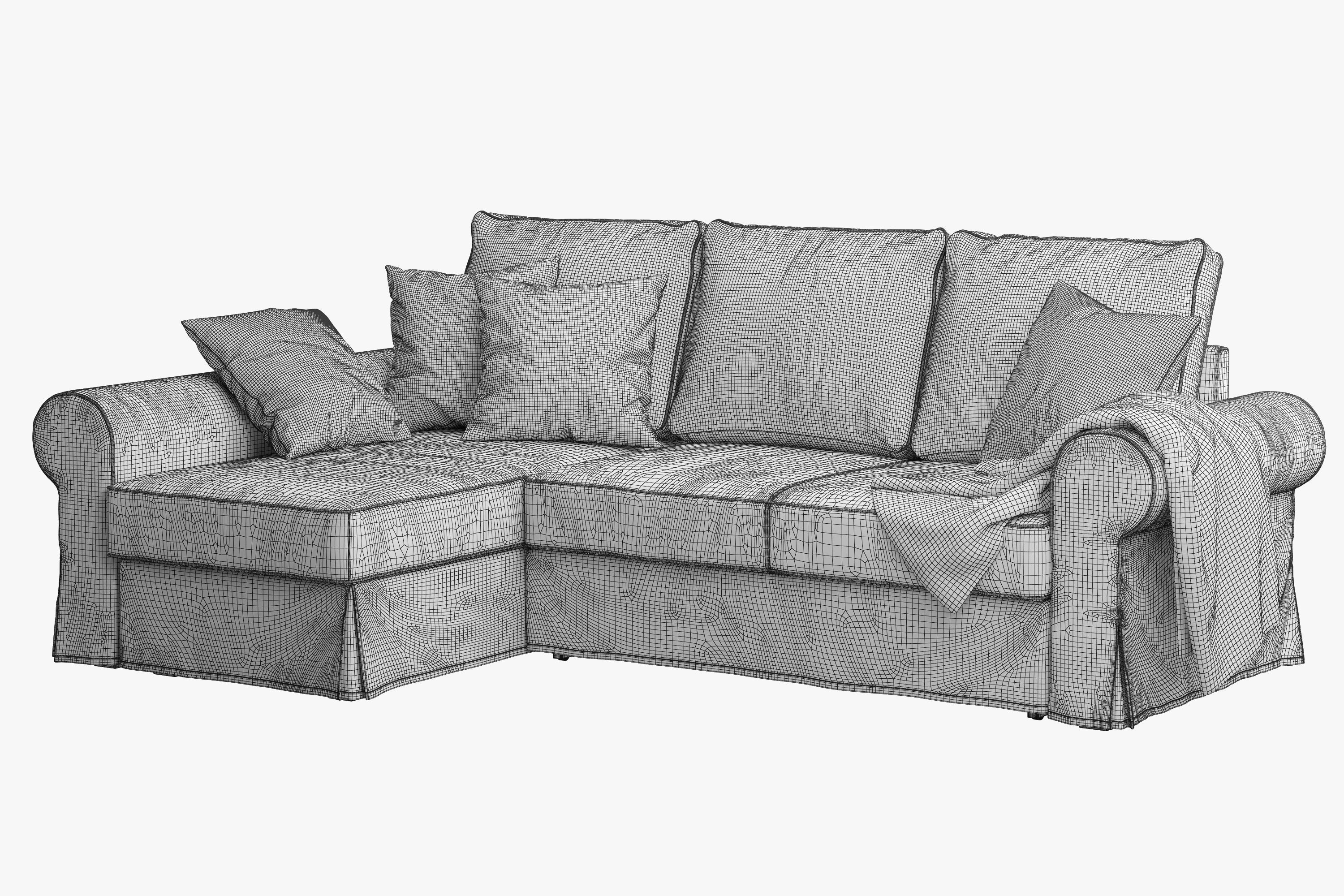Backabro 2 sofas Ikea 3D model_20