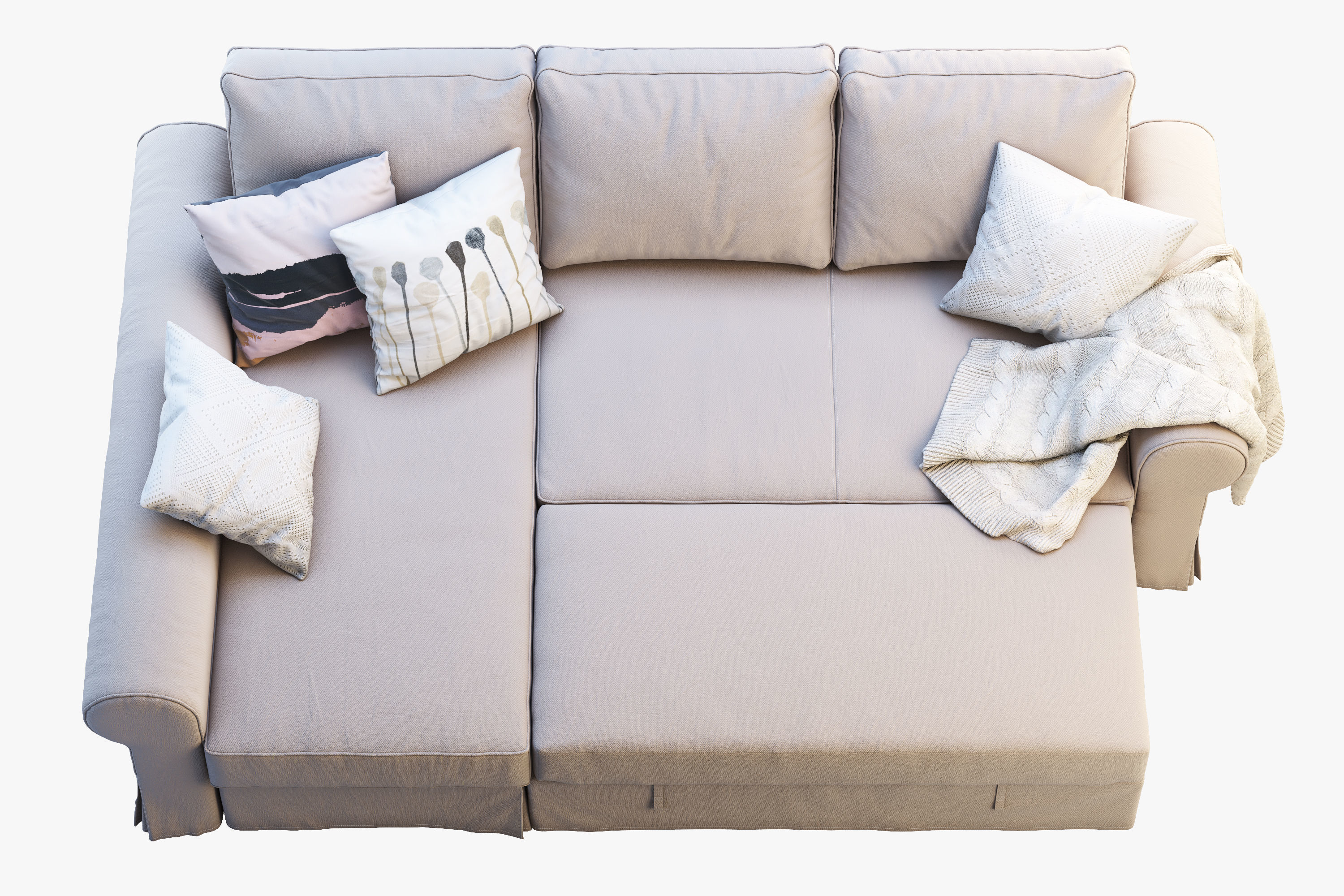 Backabro 2 sofas Ikea 3D model_10