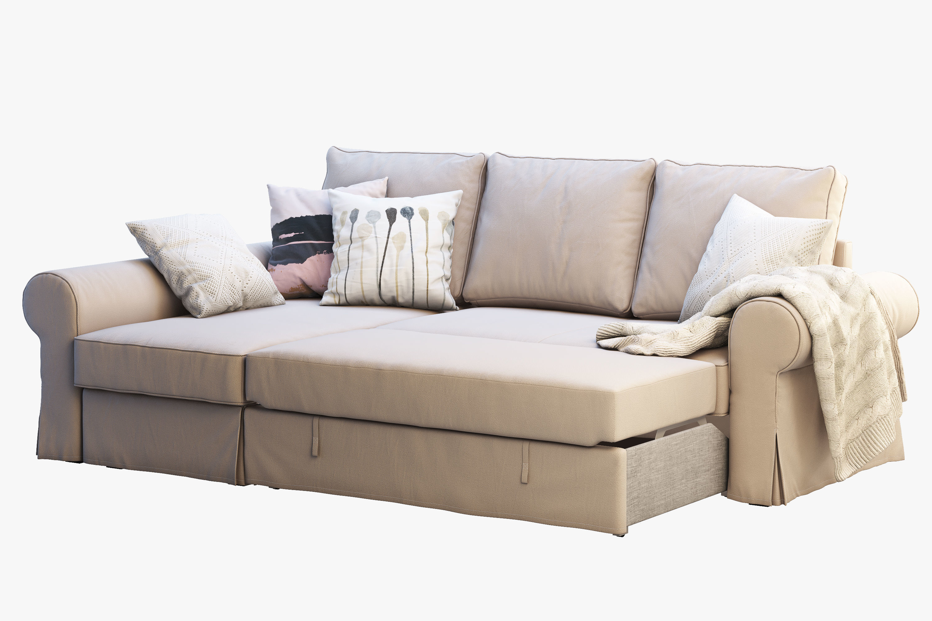 Backabro 2 sofas Ikea 3D model_7