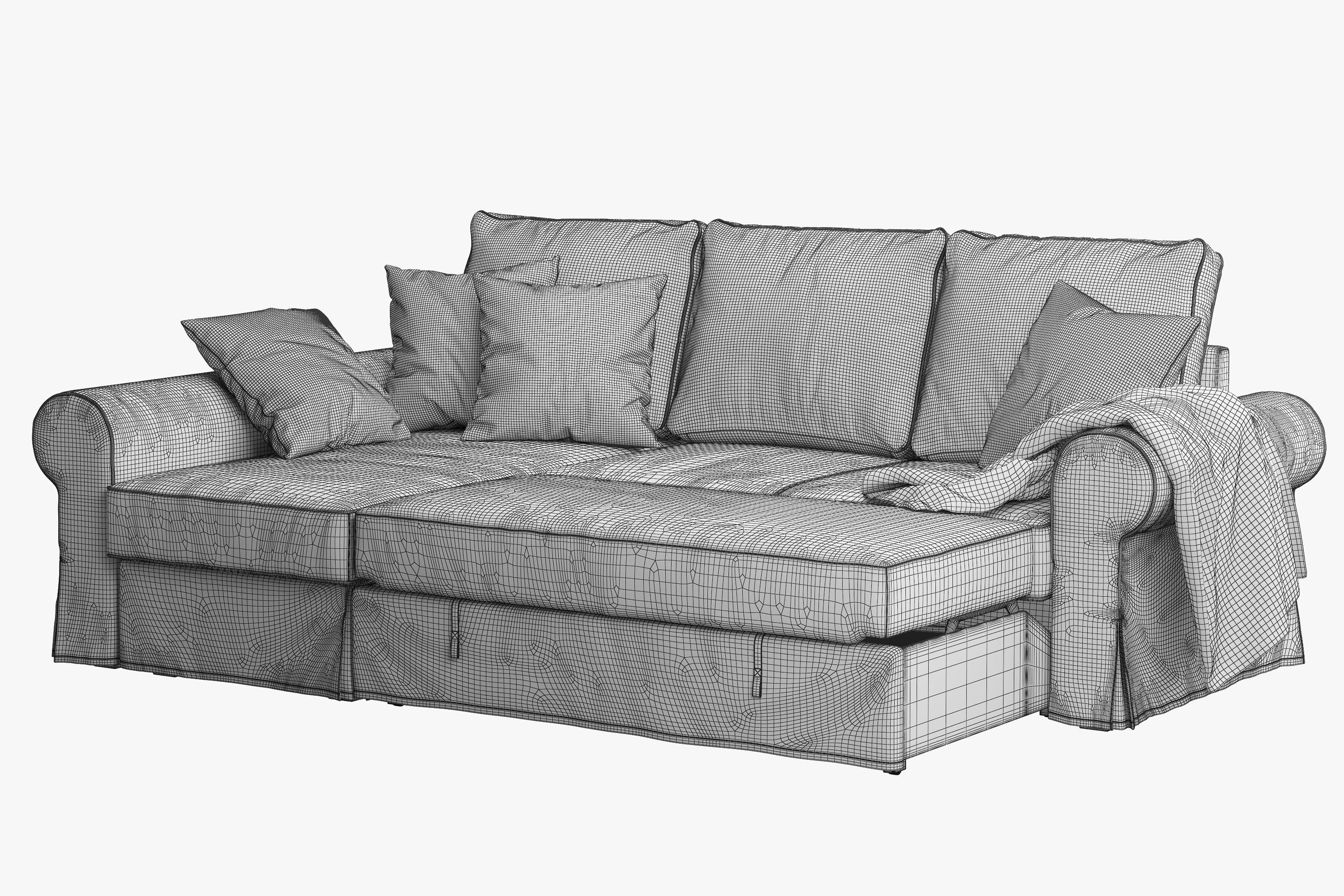 Backabro 2 sofas Ikea 3D model_22