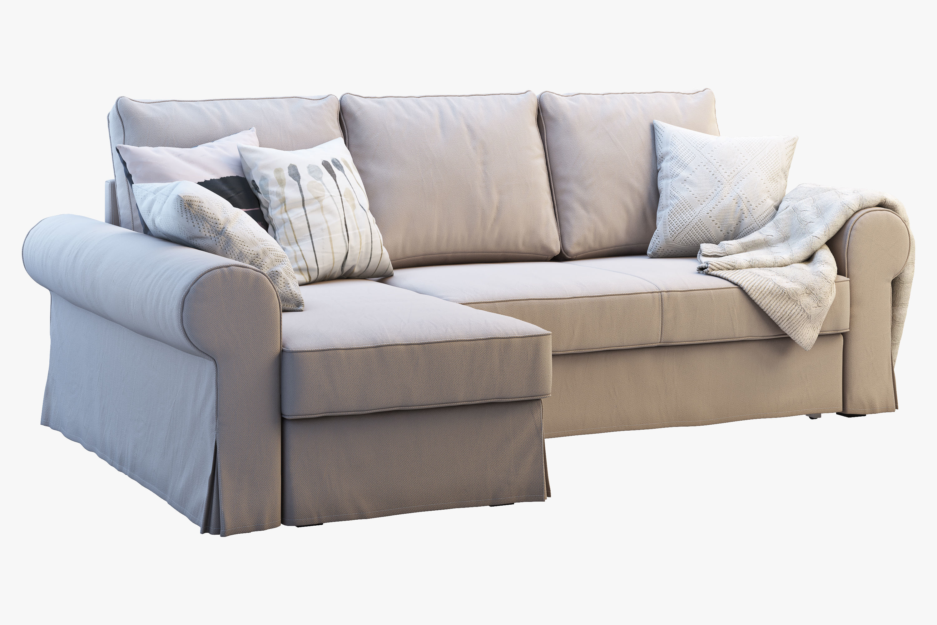 Backabro 2 sofas Ikea 3D model_2
