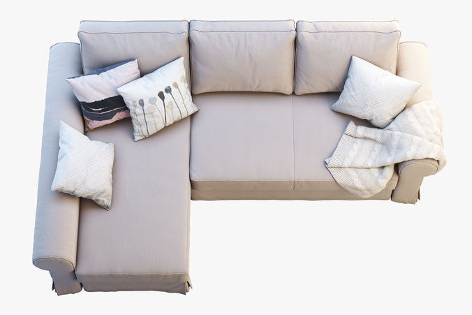Backabro 2 sofas Ikea 3D model 5