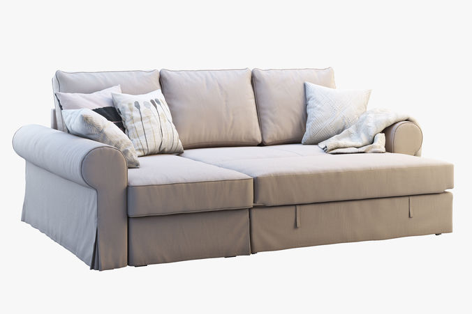 Backabro 2 sofas Ikea 3D model 7