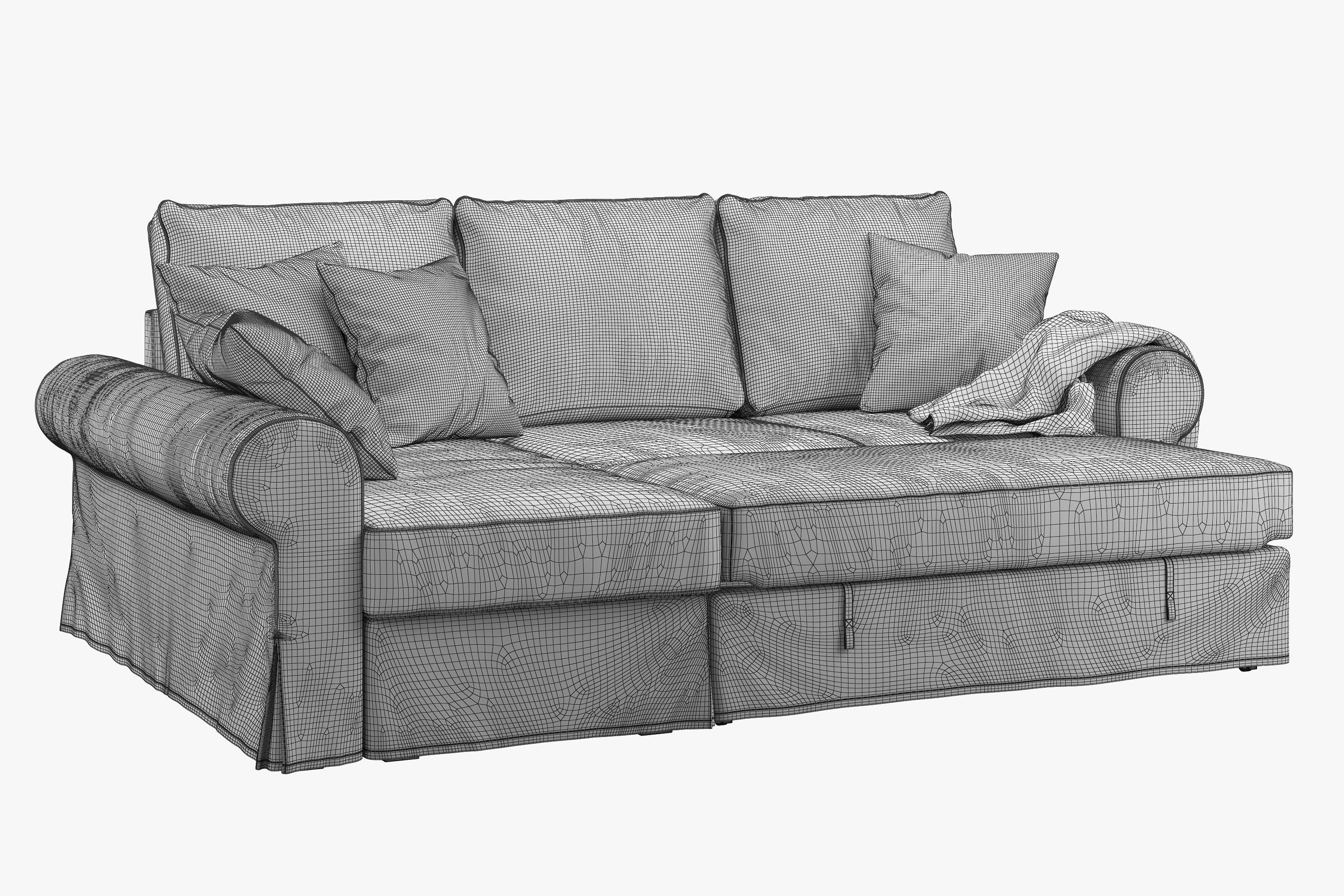 Backabro 2 sofas Ikea 3D model_24