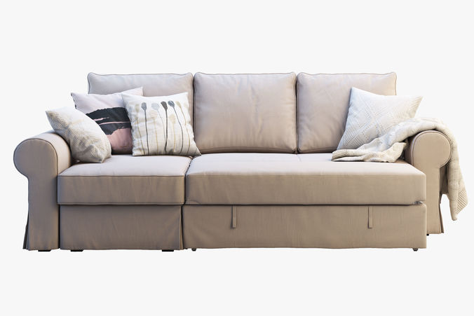 Backabro 2 sofas Ikea 3D model 6