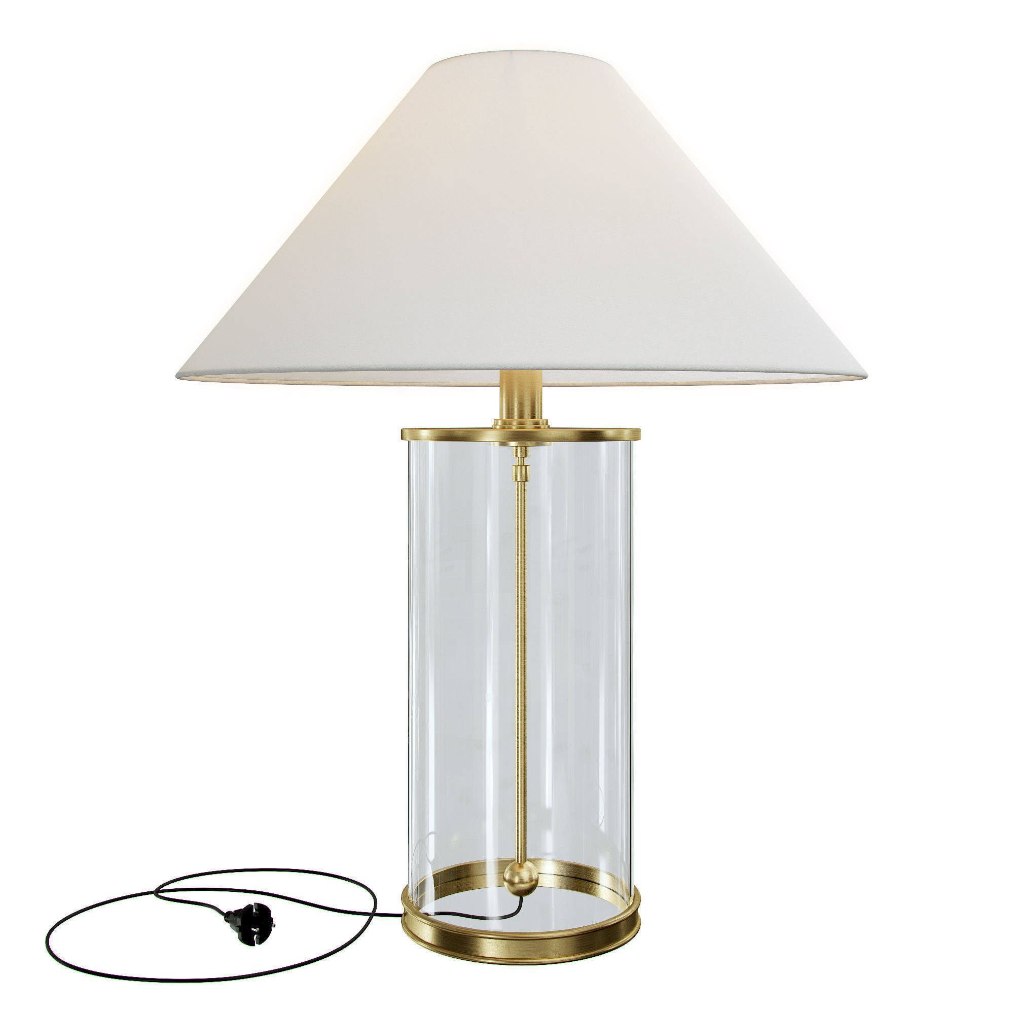 Ralpf Lauren Modern table lamp in natural brass 3D model