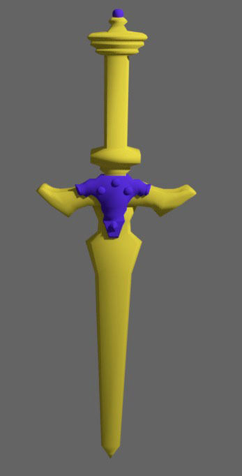 Sword Art Online - Holy Sword Excalibur Low-poly 3D model_2