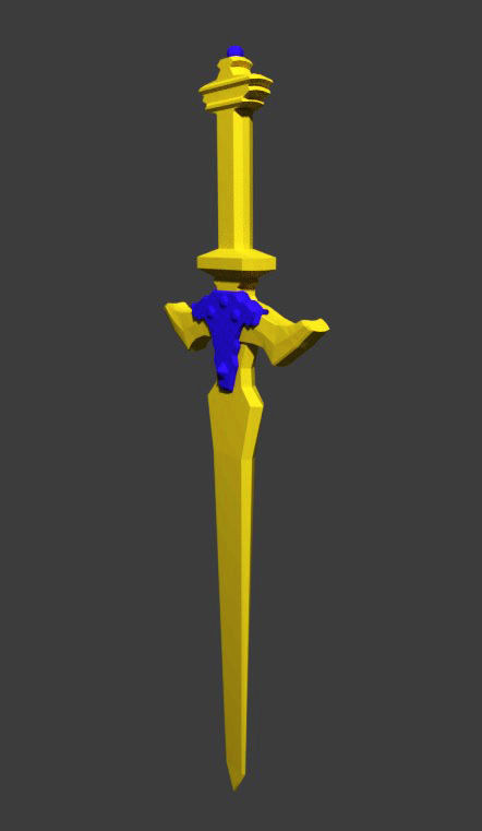 Sword Art Online - Holy Sword Excalibur Low-poly 3D model_7