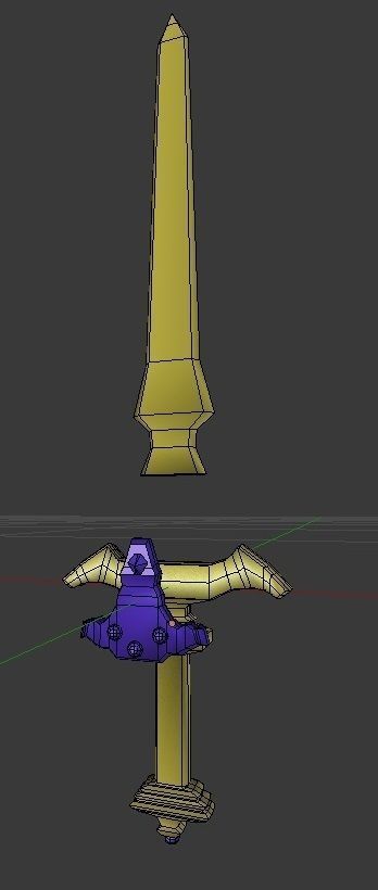 Sword Art Online - Holy Sword Excalibur Low-poly 3D model_6