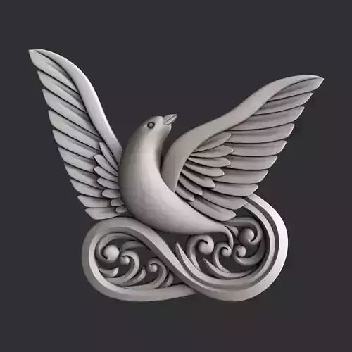 3d STL models for CNC or 3d printer Dove