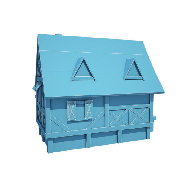 Medieval Building 14 Blacksmith Forge Low-poly 3D model_9