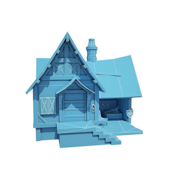 Medieval Building 14 Blacksmith Forge Low-poly 3D model_3