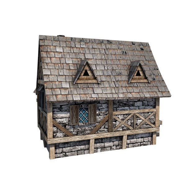 Medieval Building 14 Blacksmith Forge Low-poly 3D model_8