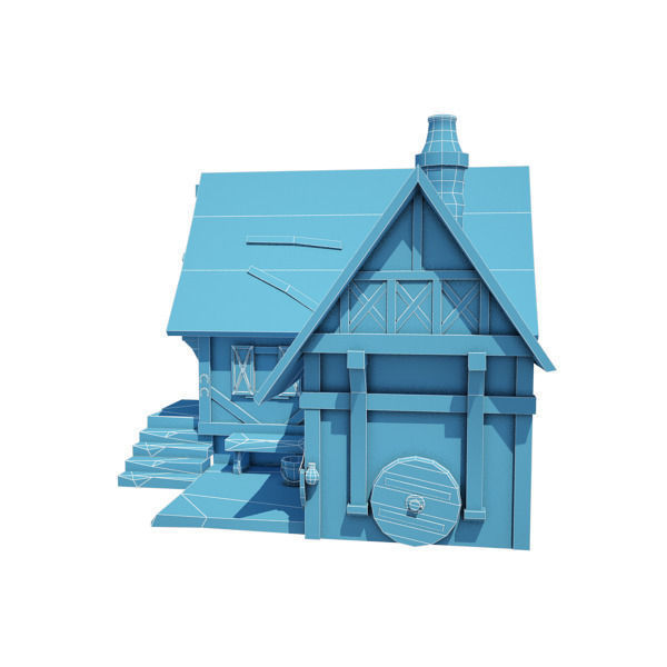 Medieval Building 14 Blacksmith Forge Low-poly 3D model_13