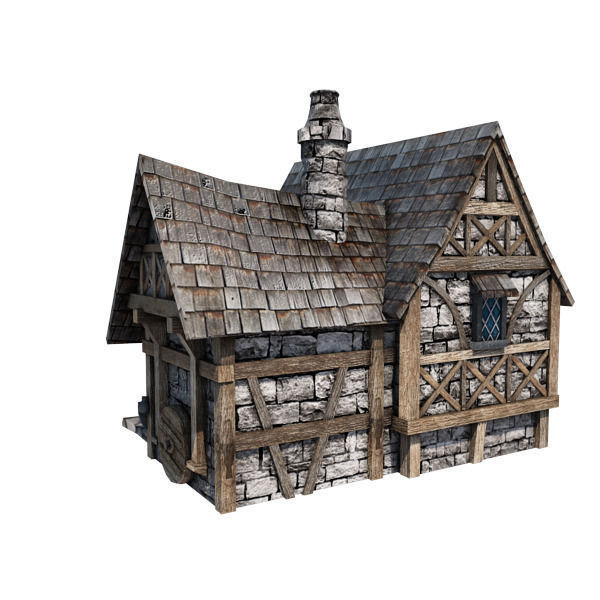 Medieval Building 14 Blacksmith Forge Low-poly 3D model_10