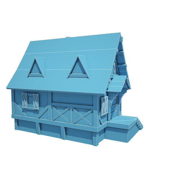 Medieval Building 14 Blacksmith Forge Low-poly 3D model_5