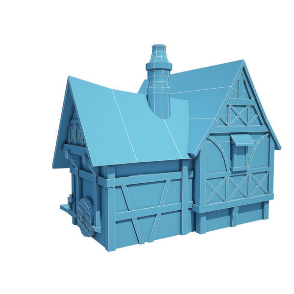 Medieval Building 14 Blacksmith Forge Low-poly 3D model_11