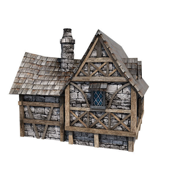 Medieval Building 14 Blacksmith Forge Low-poly 3D model_6