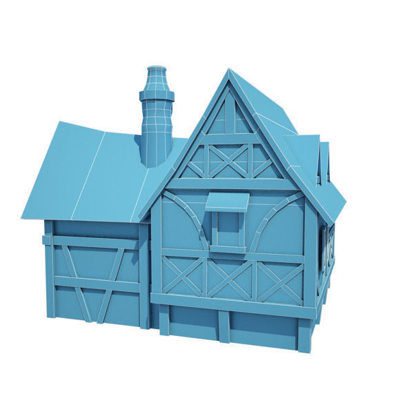 Medieval Building 14 Blacksmith Forge Low-poly 3D model_7