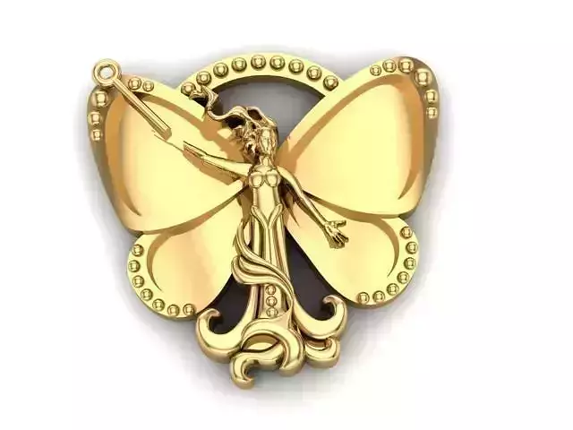 Fairy pendant 3d print model 3D print model