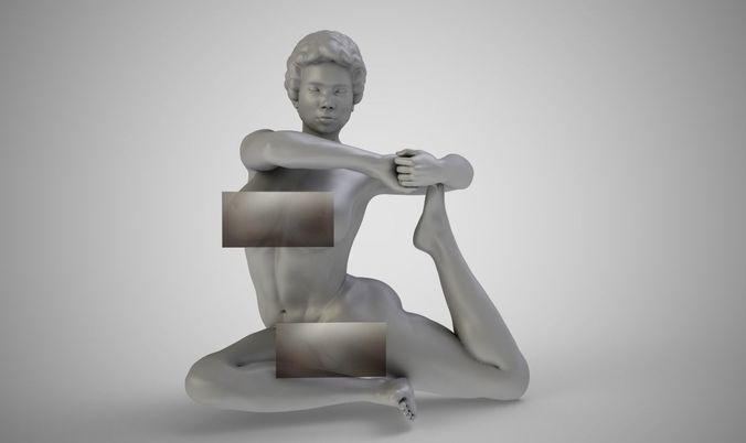 Mermaid Yoga 3D print model