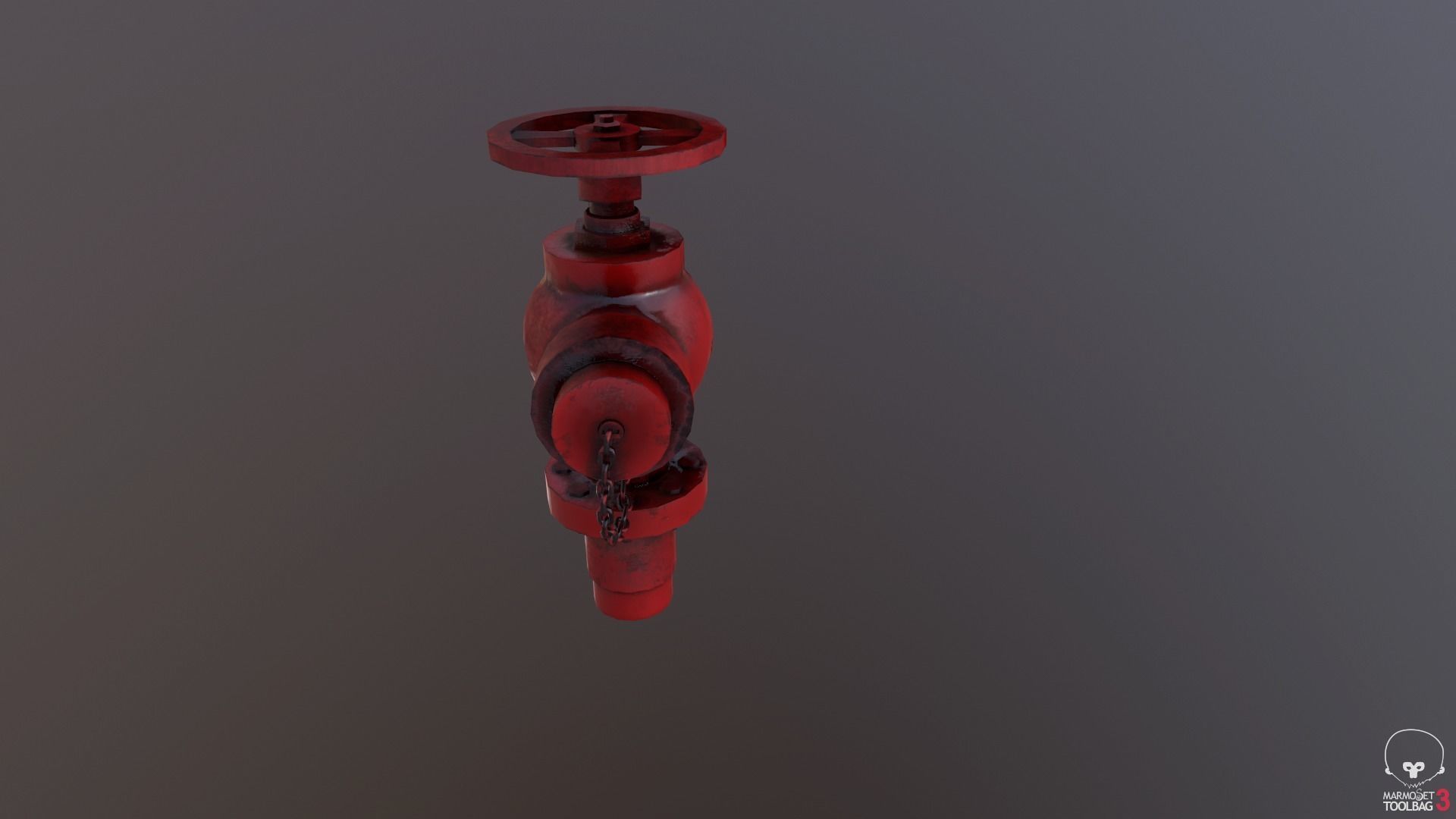 Fire Hydrant Low-poly 3D model_2