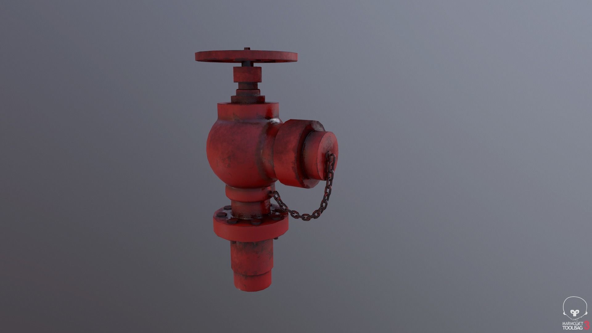 Fire Hydrant Low-poly 3D model_3
