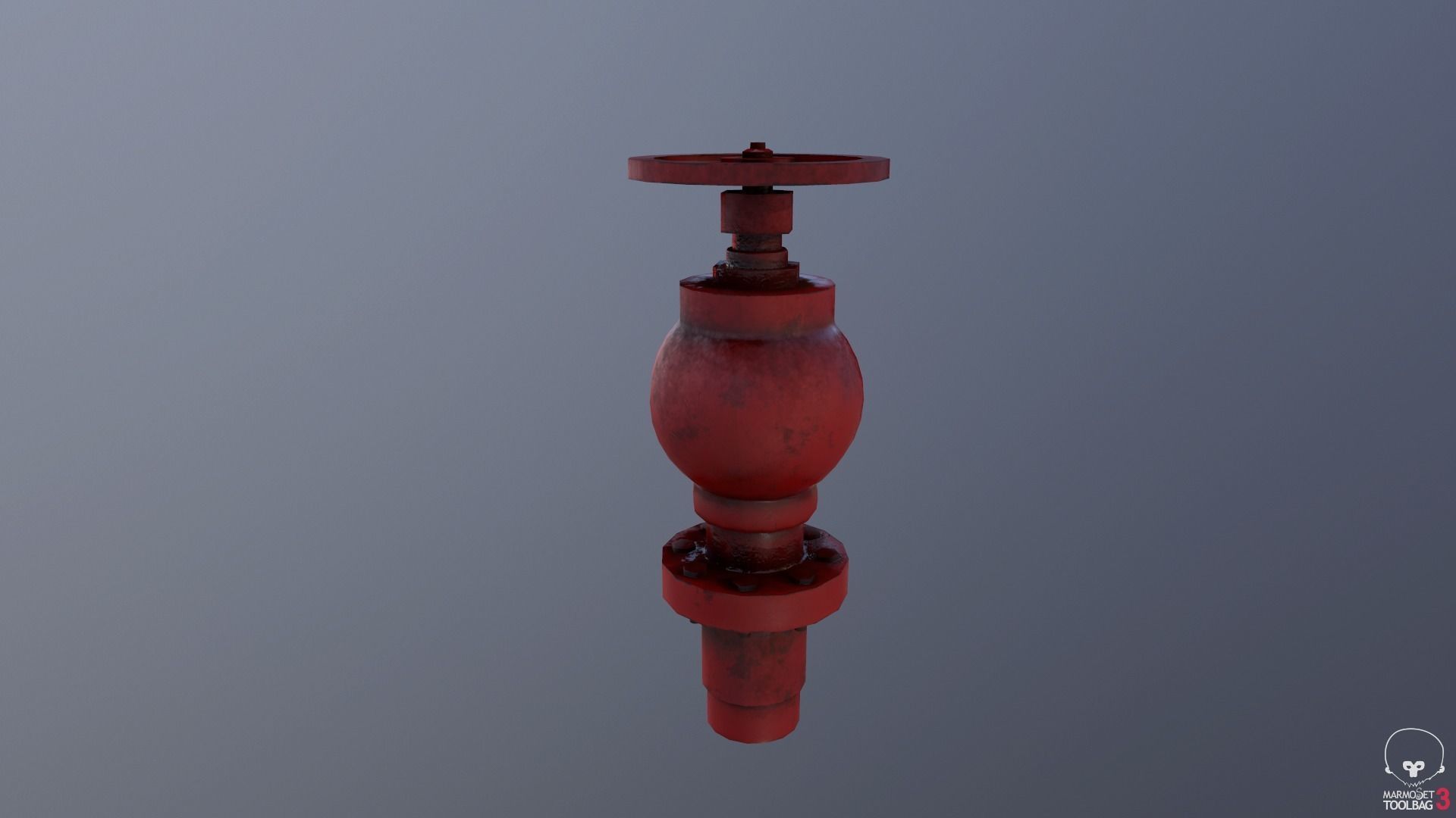Fire Hydrant Low-poly 3D model_4